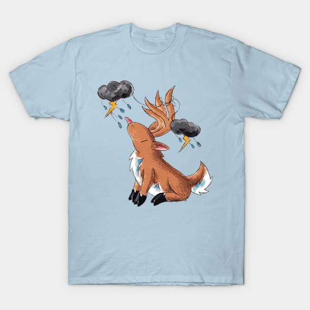 Rain Deer T-Shirt by KristenOKeefeArt